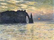 Claude Monet, Etretat,Sunset